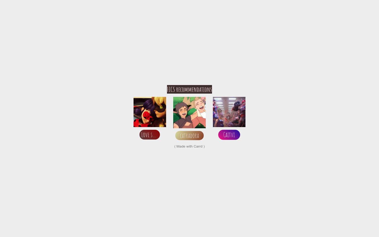 Carrd profile picture for @recommendation